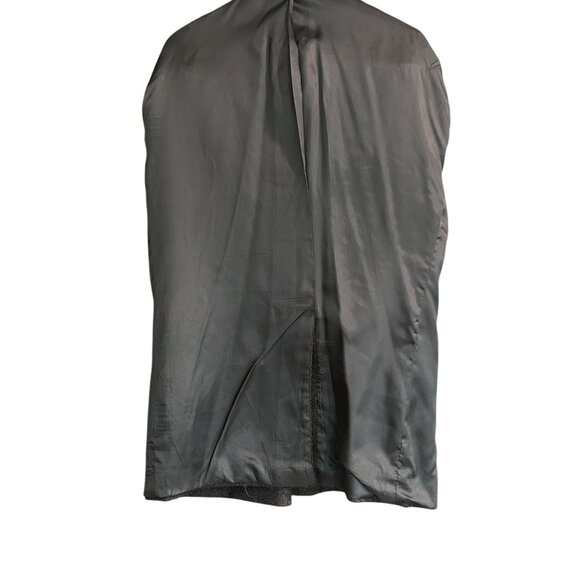 Hunt Valley 100% Pure Wool Brown Tweed Blazer 48L Suede Elbow Patches Made in US - Picture 12 of 12